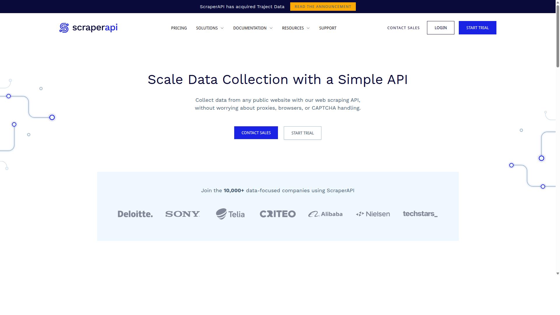 ScraperAPI website